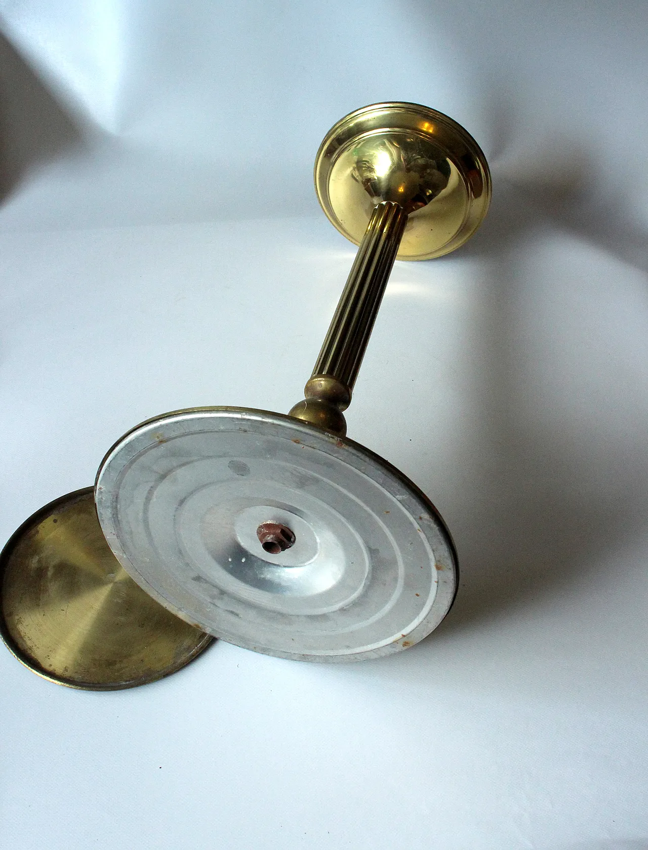Brass and metal pedestal, 60s 7