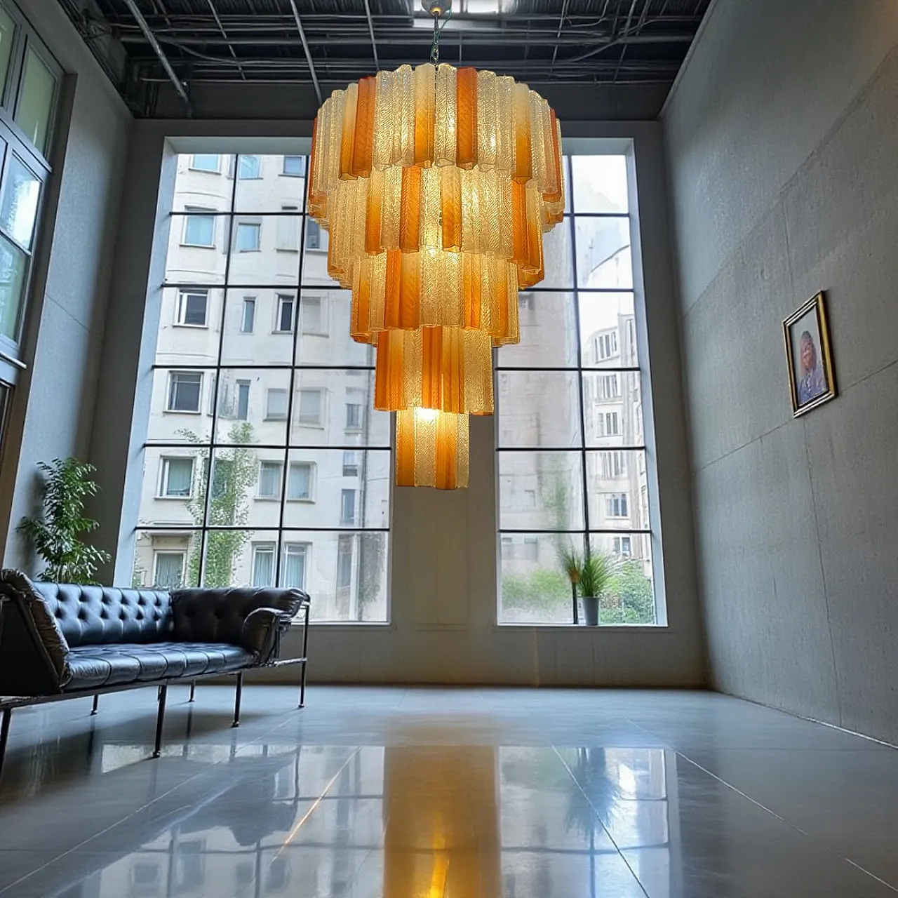 Vintage Murano glass chandelier, 1980s 3