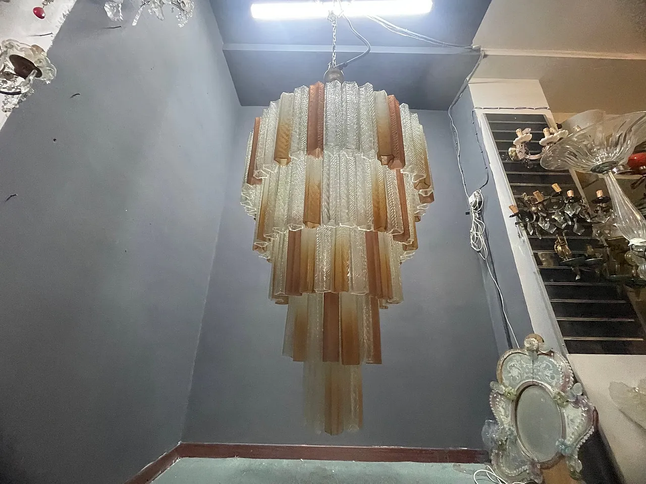Vintage Murano glass chandelier, 1980s 6