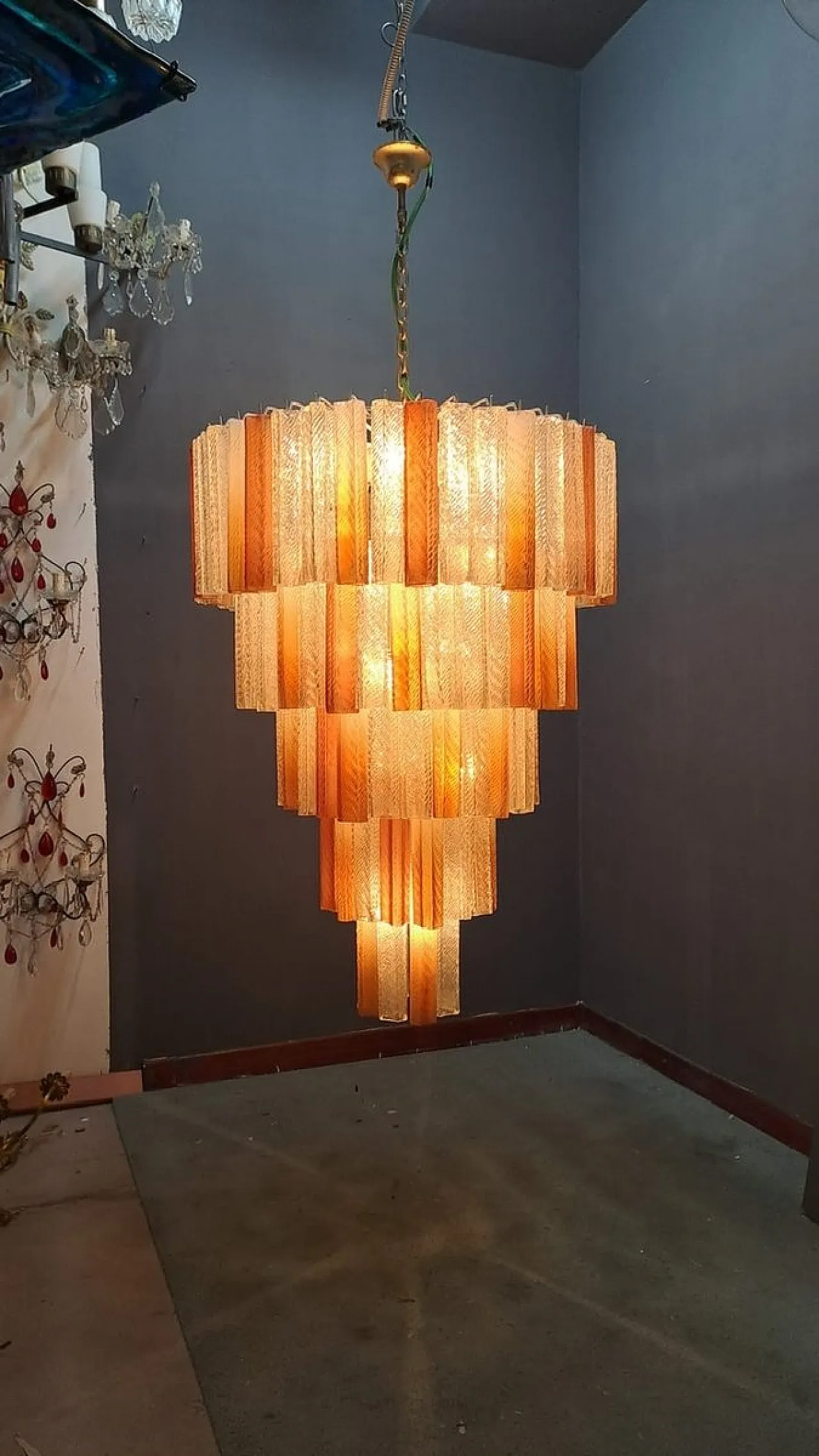 Vintage Murano glass chandelier, 1980s 16