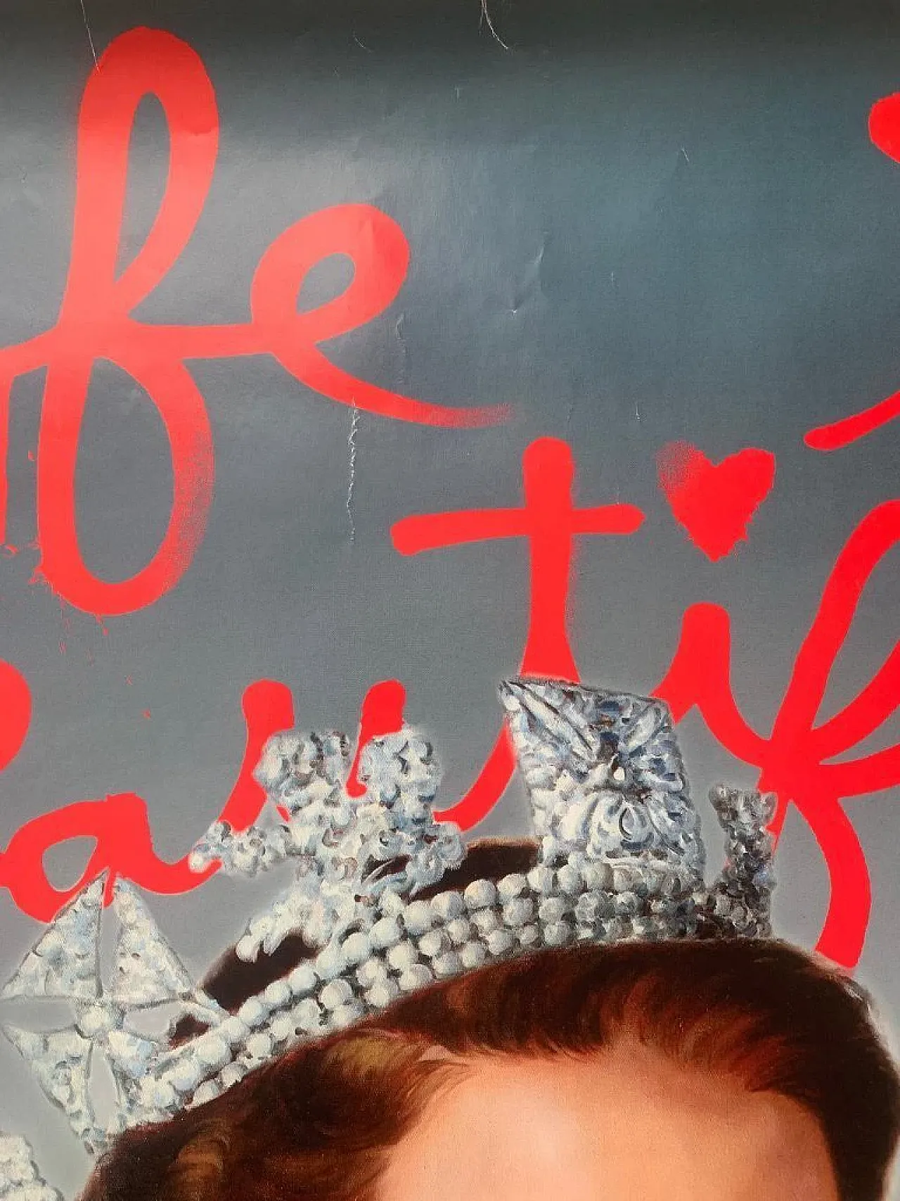 Life is Beautiful Queen Elizabeth Offset Poster by Mr Brainwash, 2012 8