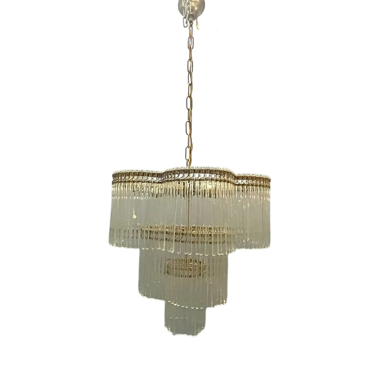 Lampadario vintage in vetro di Murano, anni '60 1