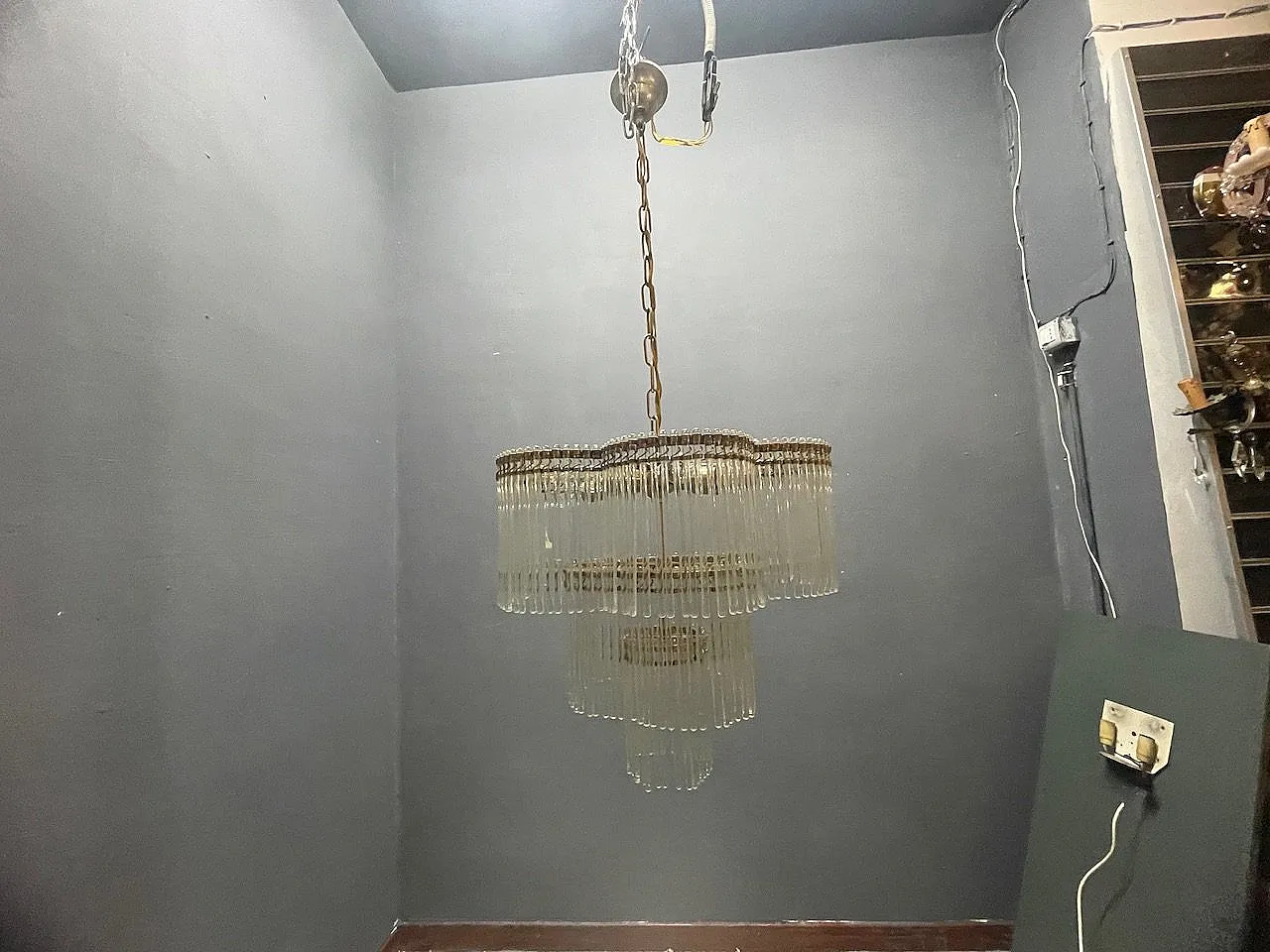 Lampadario vintage in vetro di Murano, anni '60 5