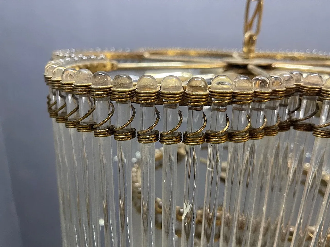 Lampadario vintage in vetro di Murano, anni '60 12