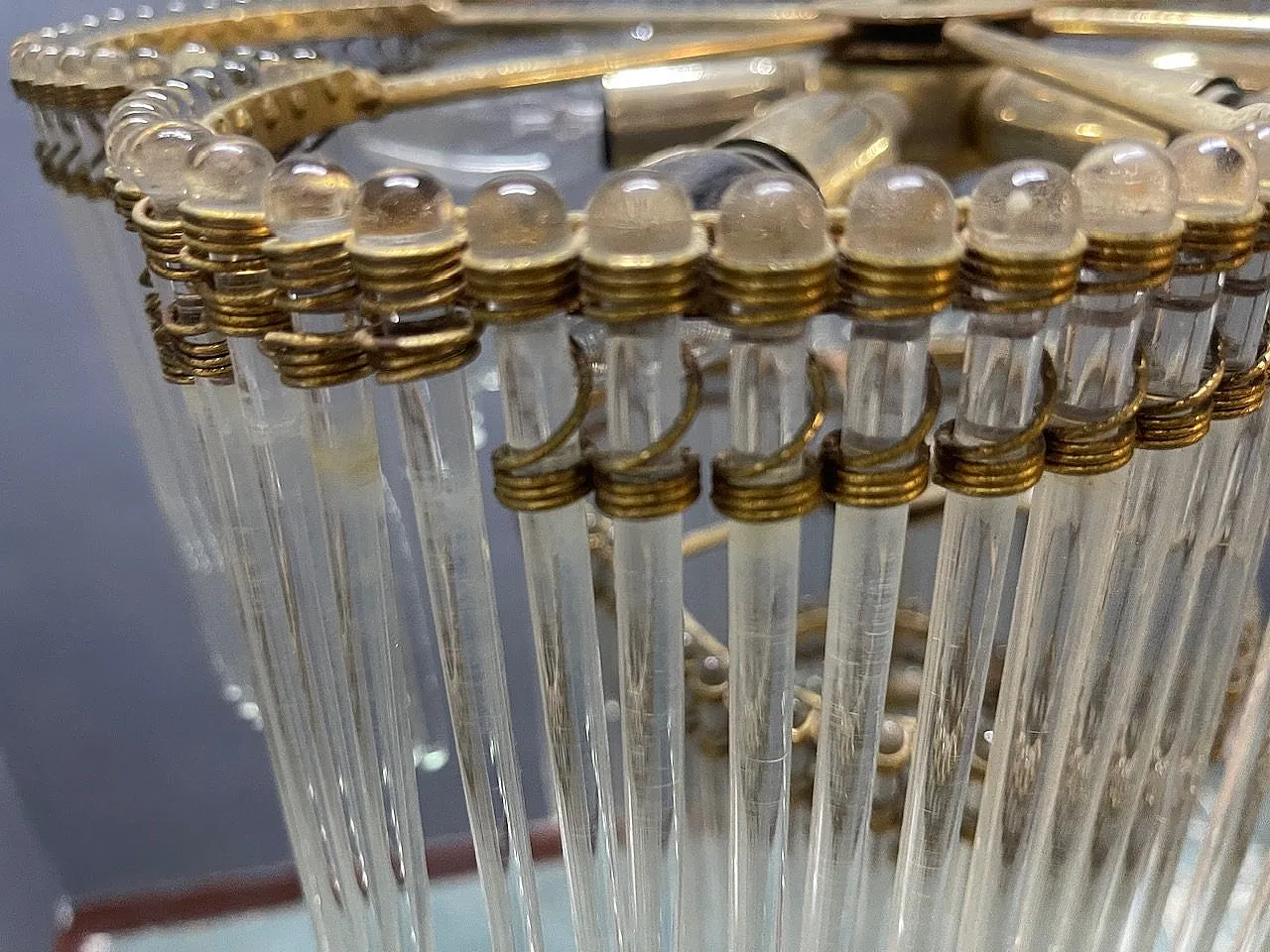 Lampadario vintage in vetro di Murano, anni '60 16