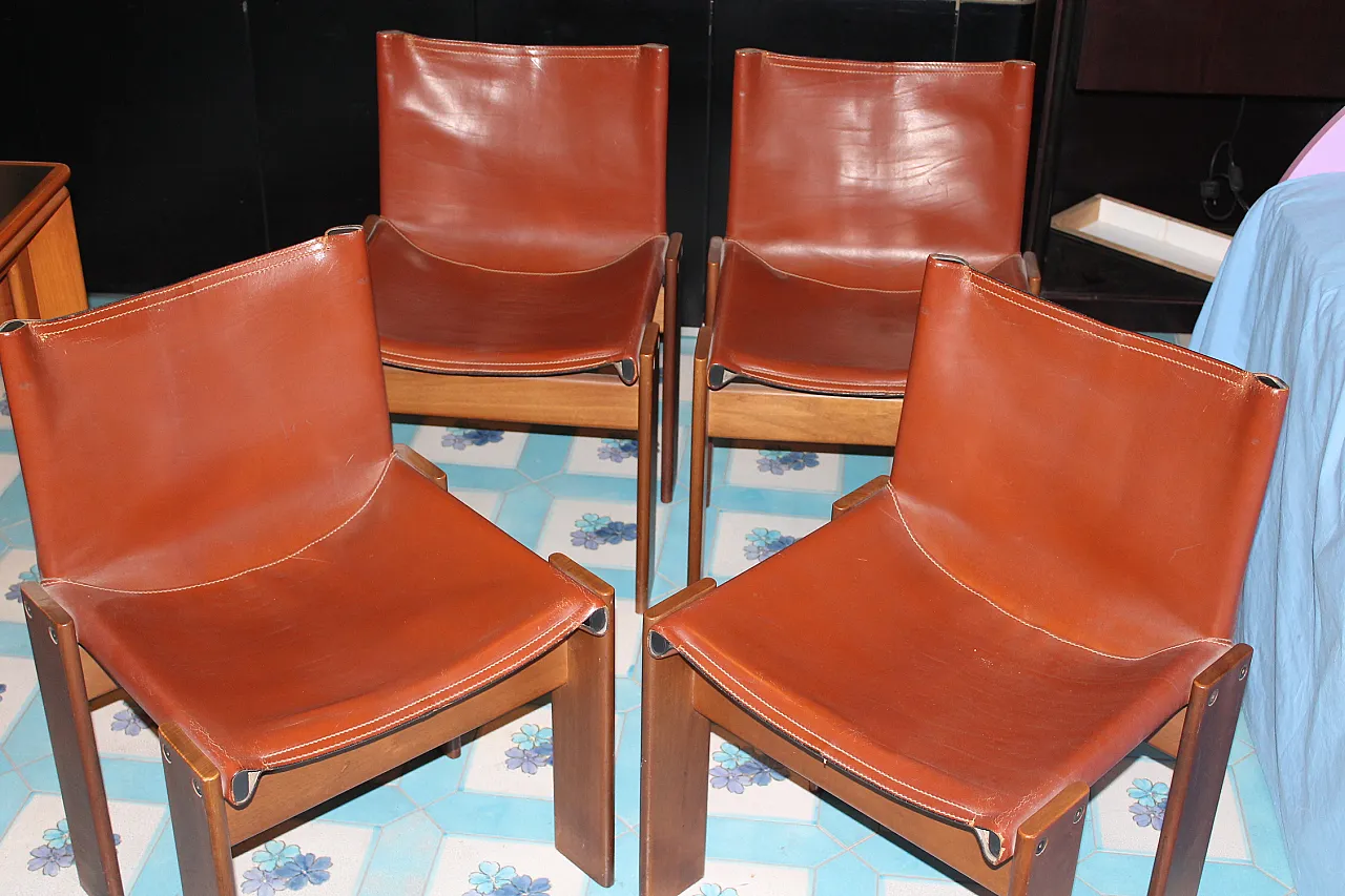 Sedie Monk di Afra Tobia Scarpa per Molteni, anni '70 2