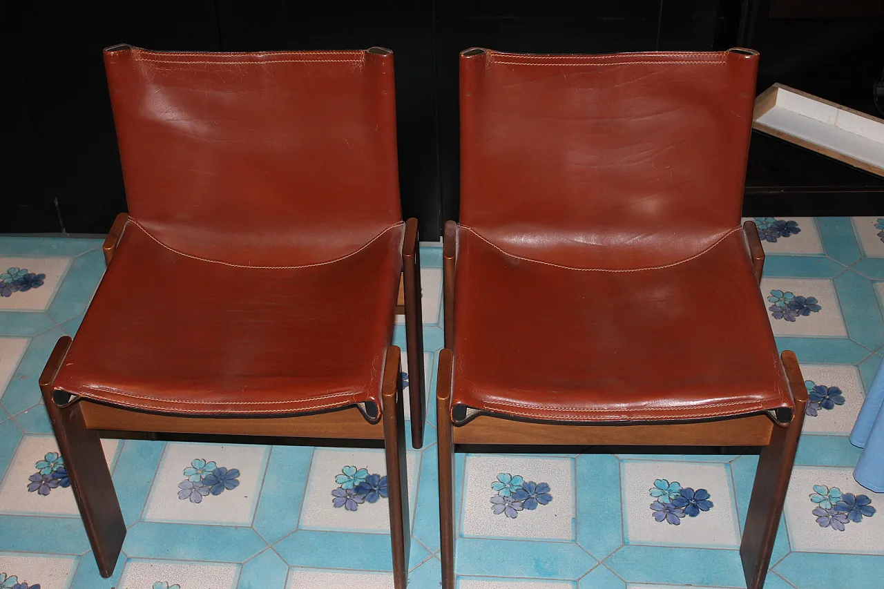 Sedie Monk di Afra Tobia Scarpa per Molteni, anni '70 3