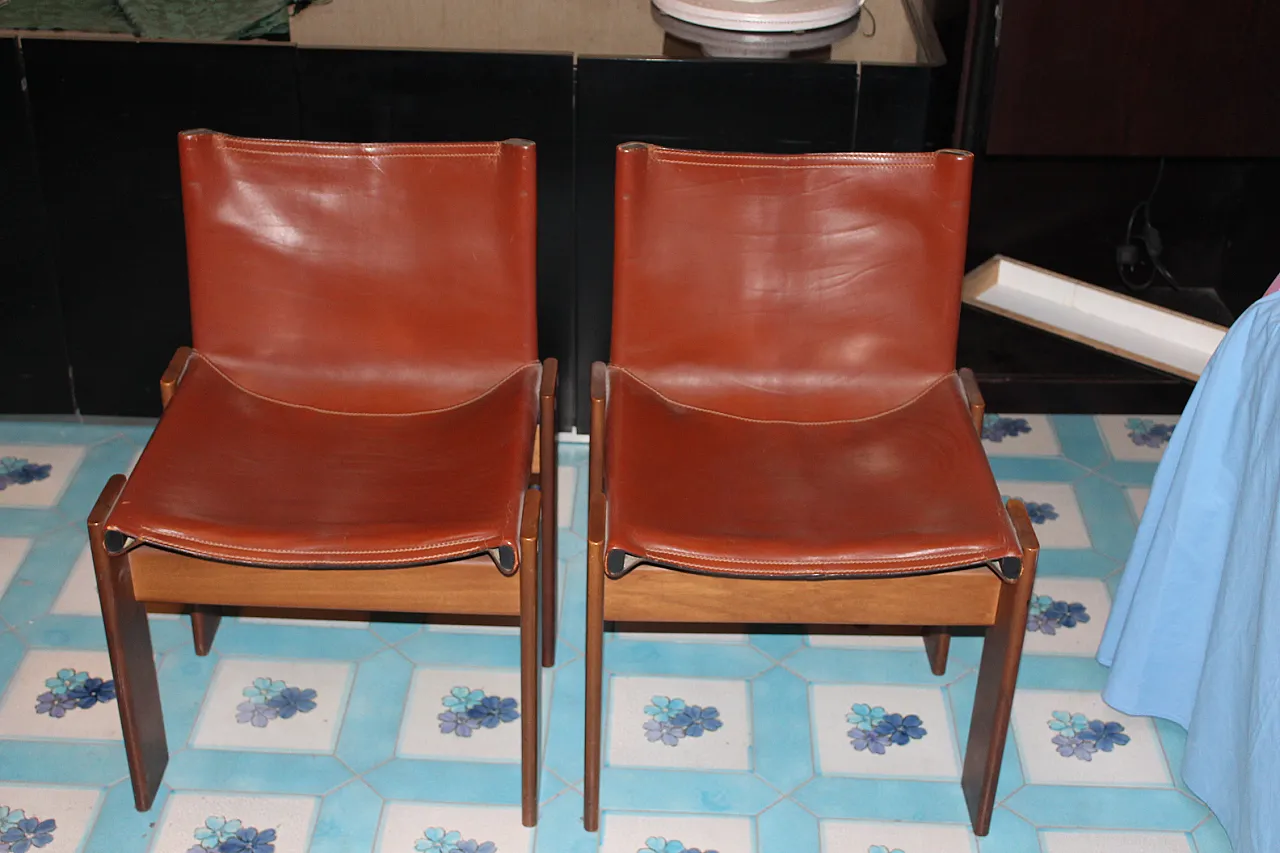 Sedie Monk di Afra Tobia Scarpa per Molteni, anni '70 4