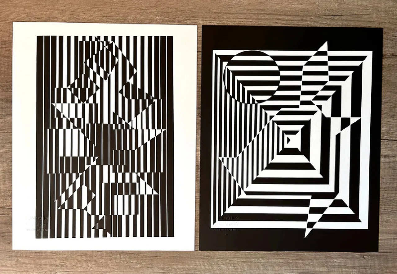 Set of 6 original lithographs by Victor Vasarely - Portfolio Linares - 1