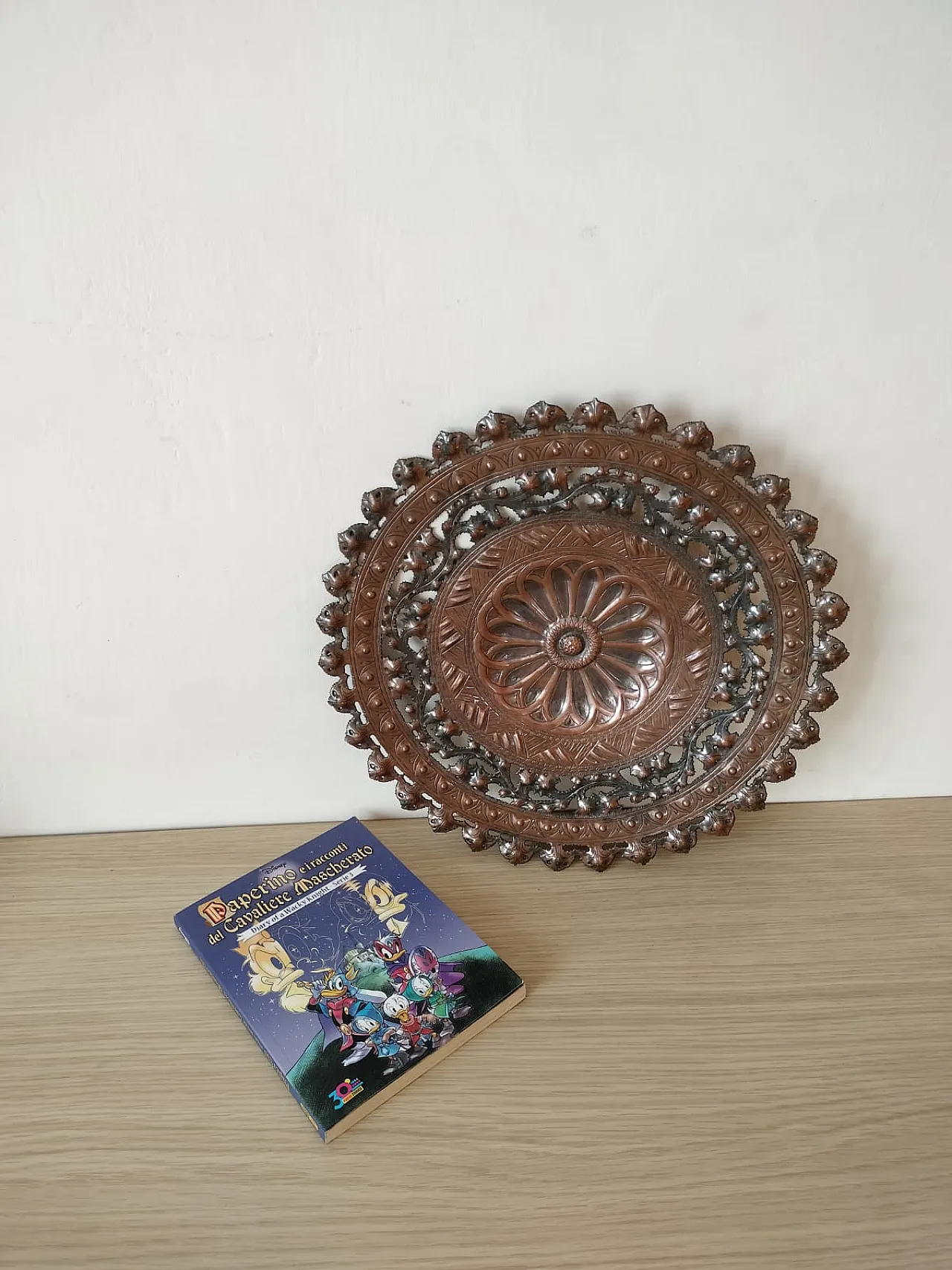 Ornamental plate in Egidio Casagrande style, in copper, 1950s 5