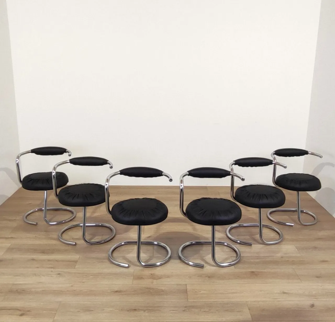 6 Cobra chairs by Giotto Stoppino, 1970s 1