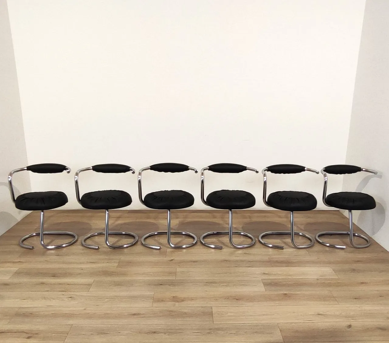 6 Cobra chairs by Giotto Stoppino, 1970s 2