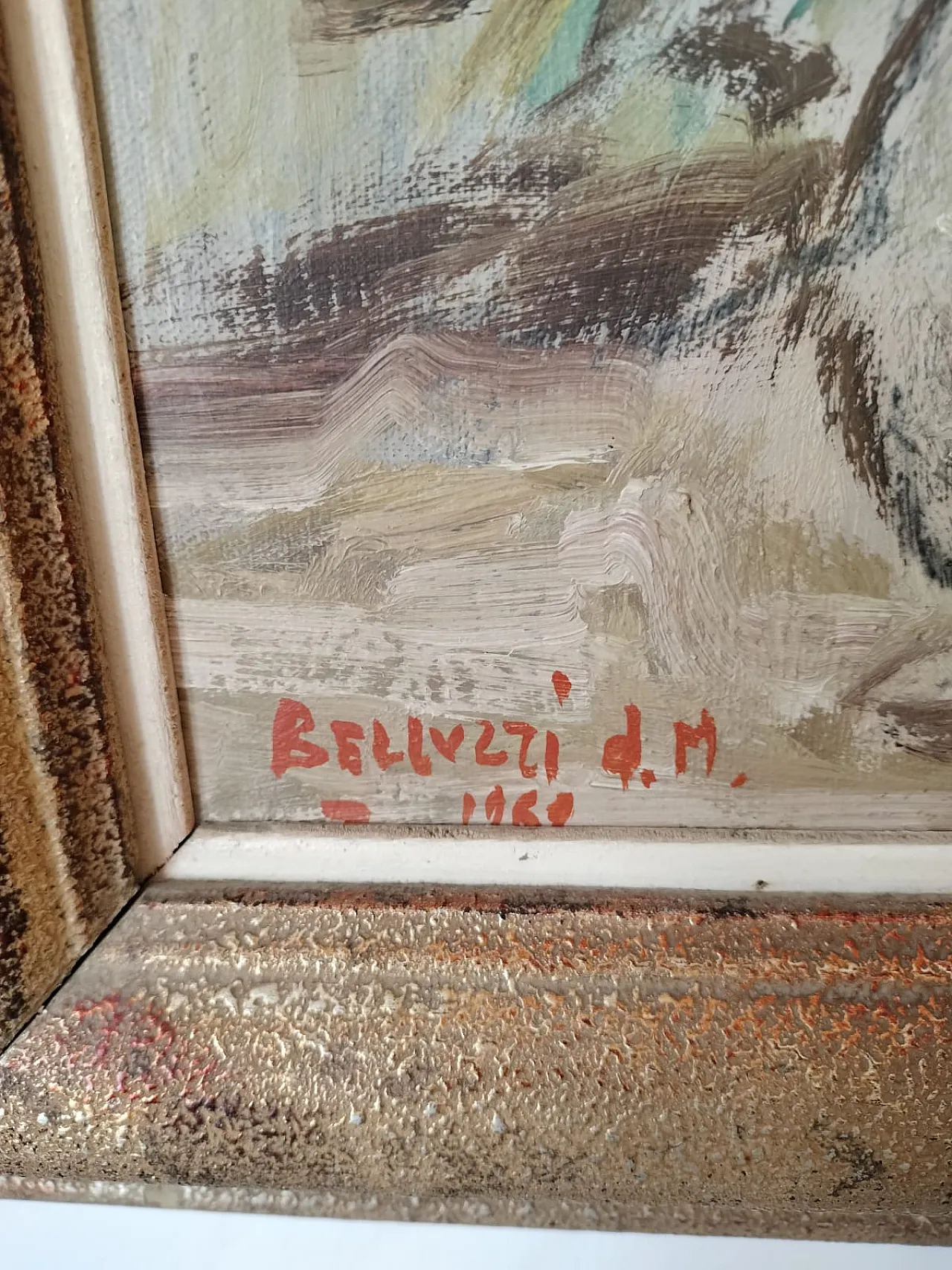 Painting by Belluzzi della Mainolda, oil on canvas, 1960 3
