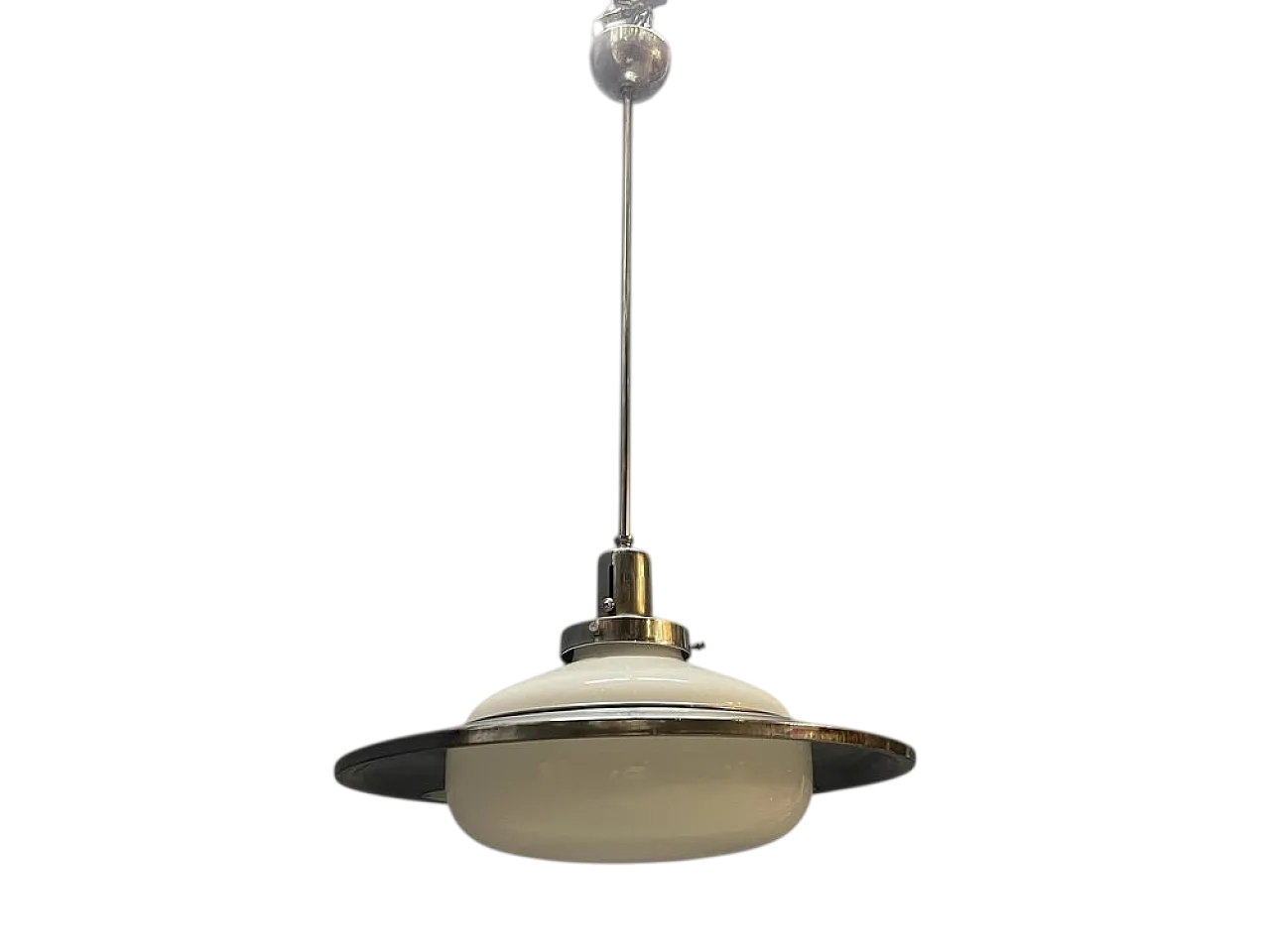 Space Age lamp in chromed metal, Gino Sarfatti style, 1950s 8