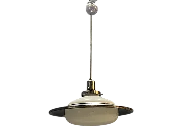 Space Age lamp in chromed metal, Gino Sarfatti style, 1950s