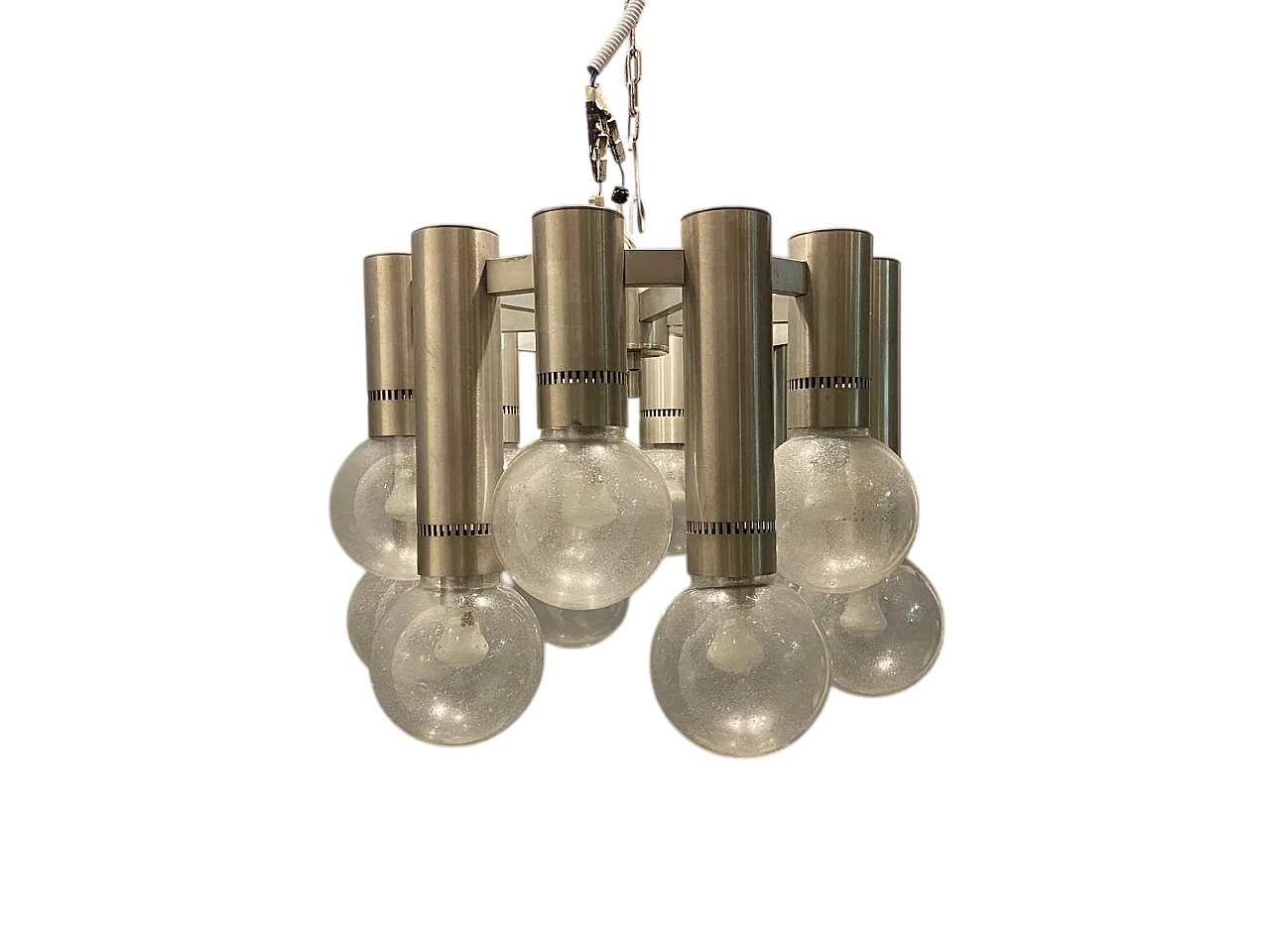 Mid-Century Murano glass pendant lamp by Gaetano Sciolari 12