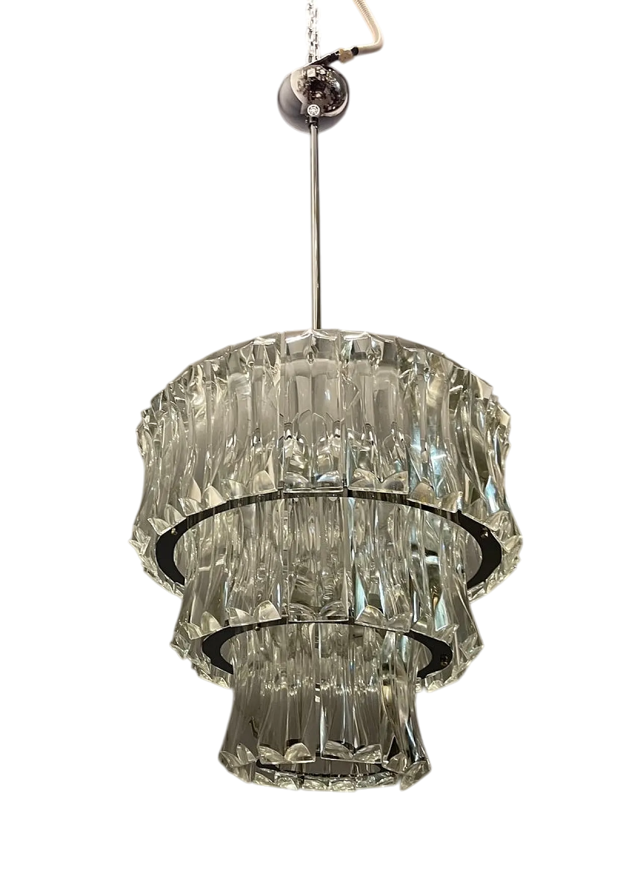 Lampadario Mid-Century in vetro di Murano 12