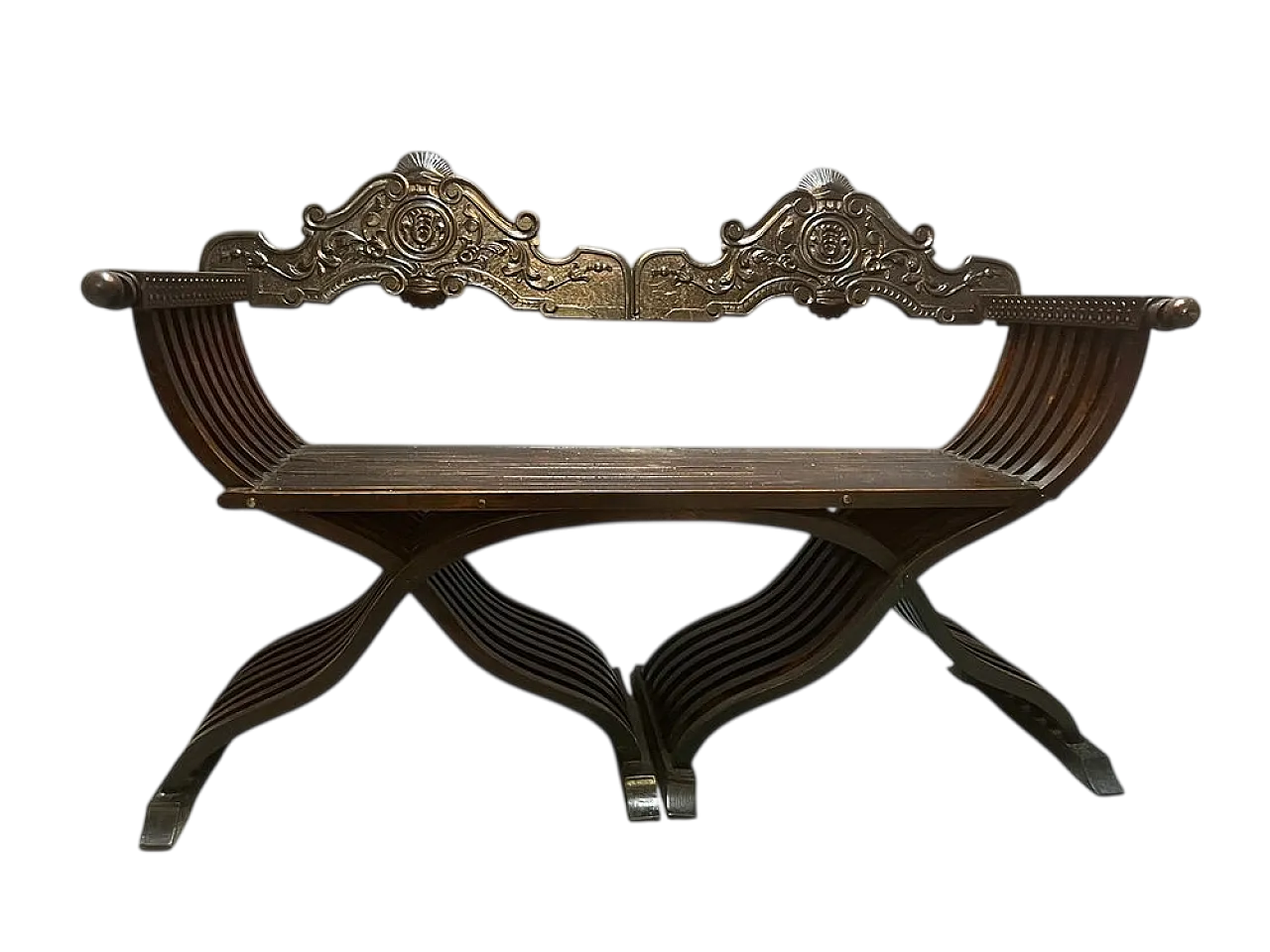 Renaissance revival bench in carved wood, late 19th century 14