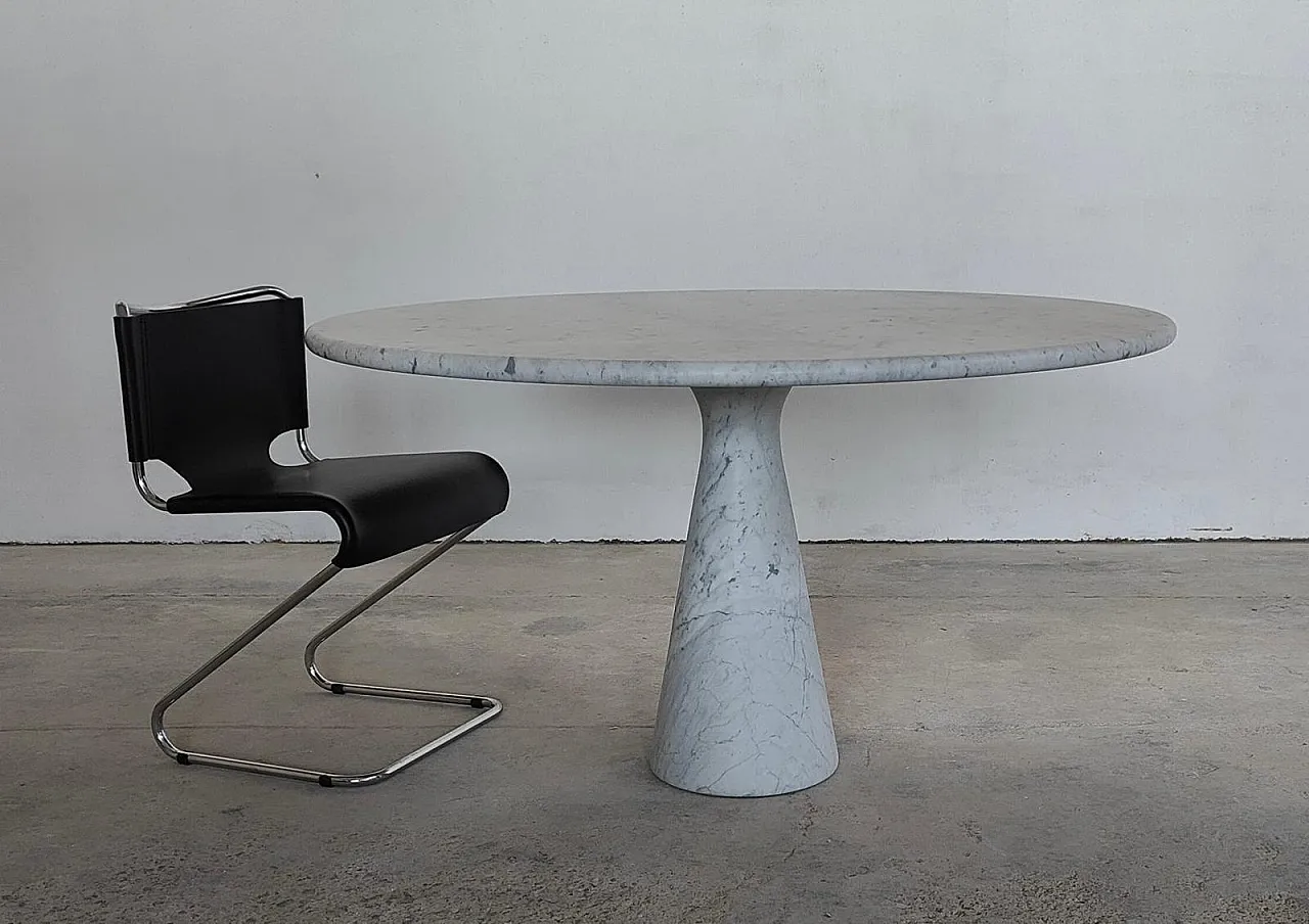 M1 Mangiarotti table in Carrara marble, 70s 15