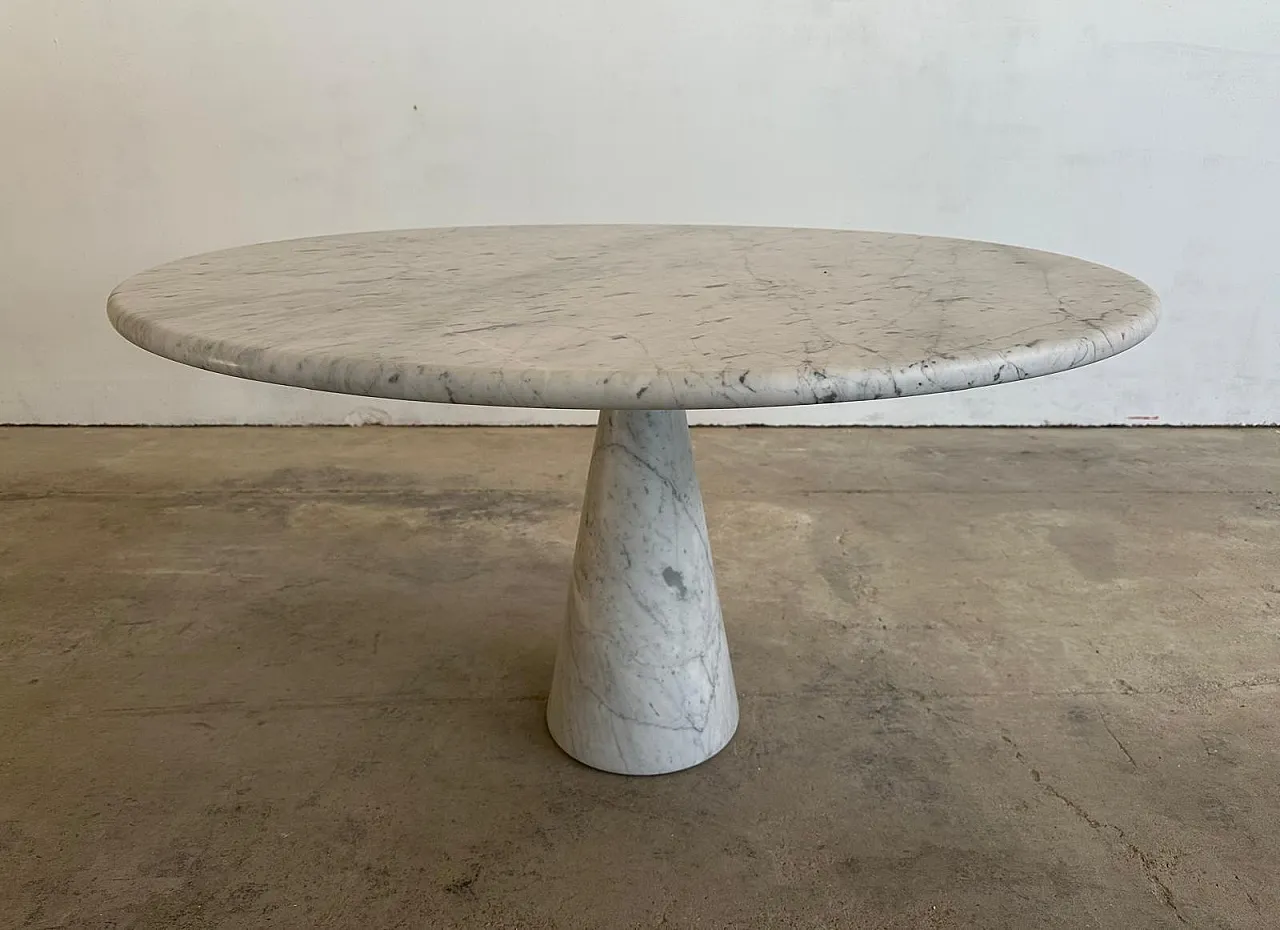 M1 Mangiarotti table in Carrara marble, 70s 16