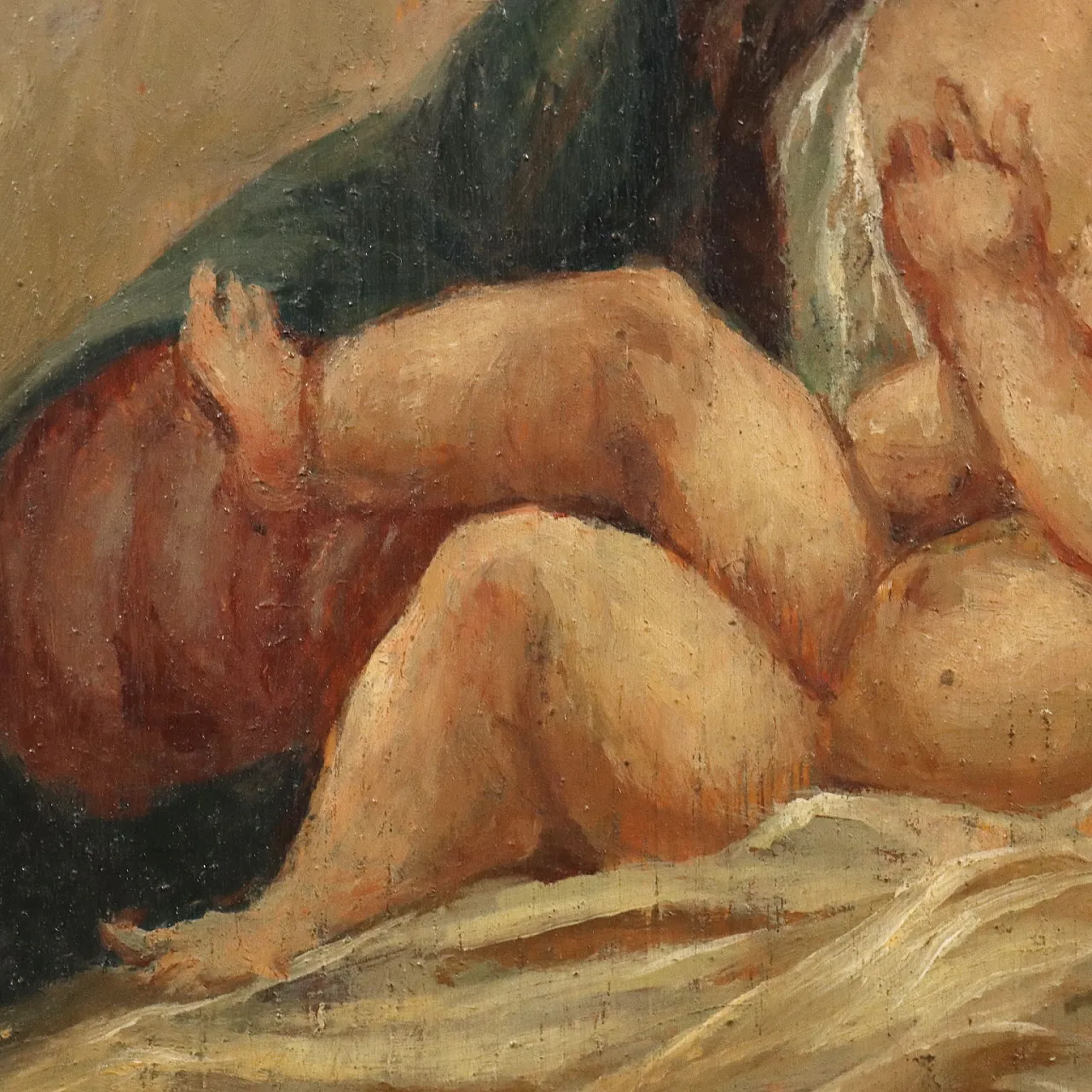 Biblical scene, oil on panel, late 19th century 7