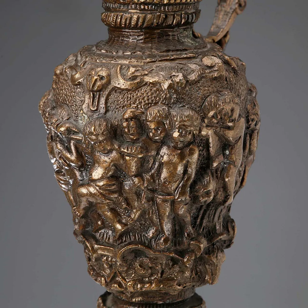 Bronze jug carved in bas-relief, 20th century 7