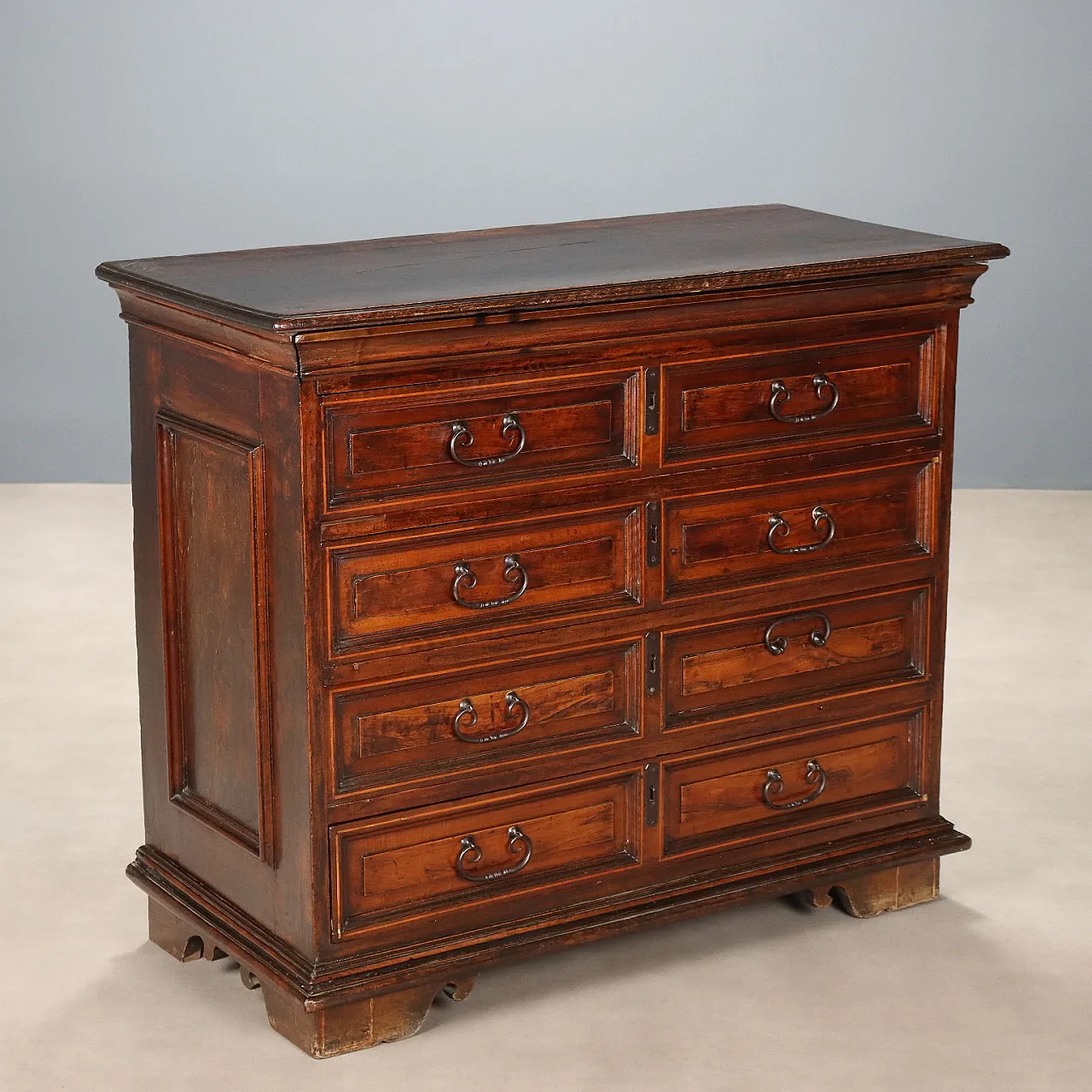 Cassettone barocco in noce, primo '700 1