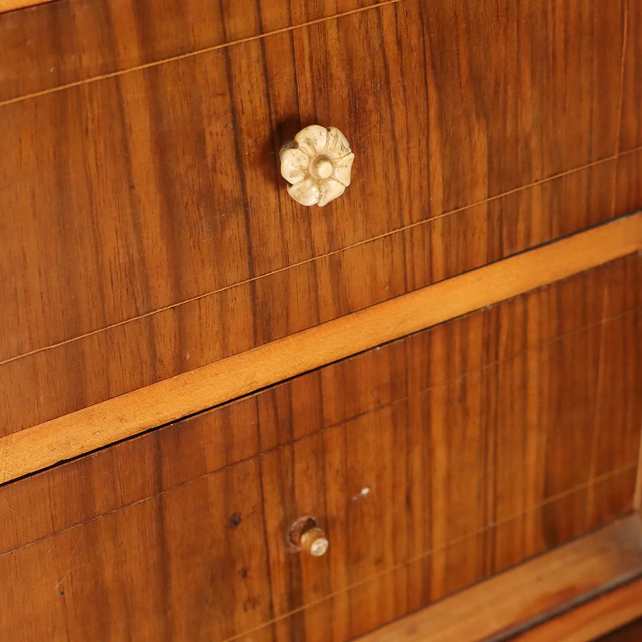 Secretaire Biedermeier in radica di noce, metà '800 7