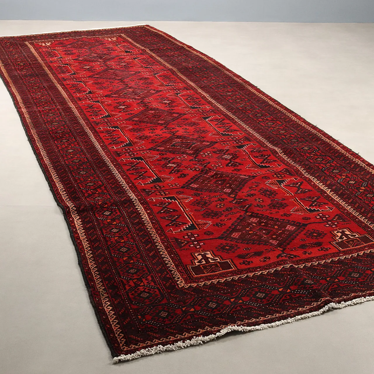 Bukhara wool rug, chunky knot, handcrafted, 20th century 1