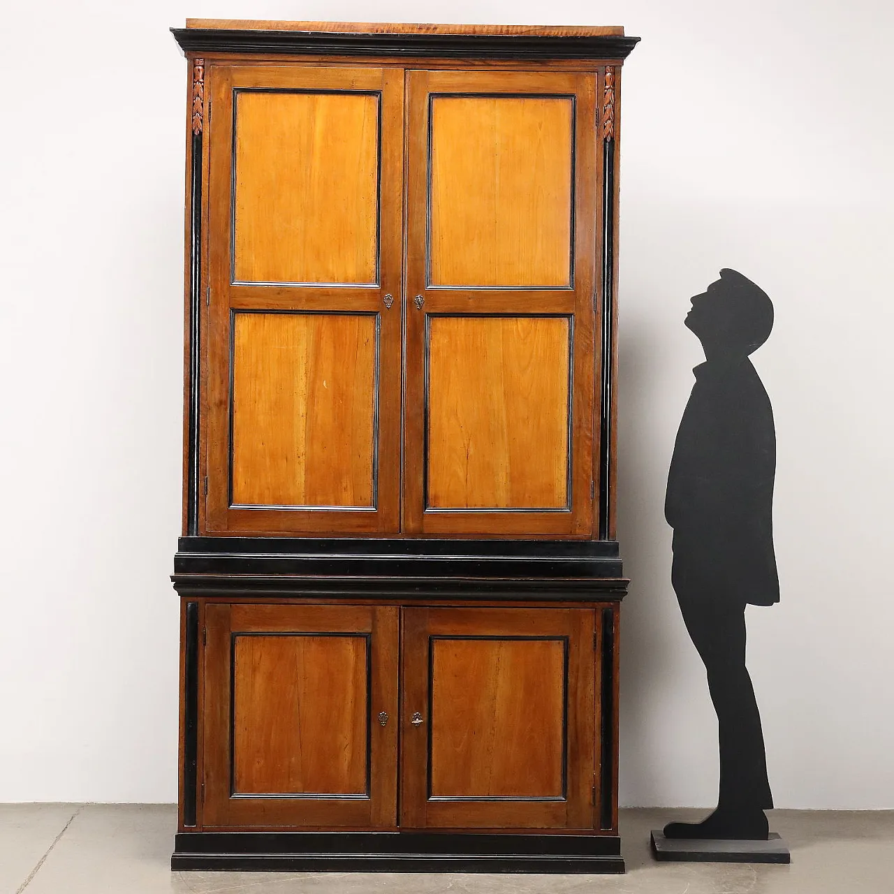 Credenza doppio corpo in legno, '800 2