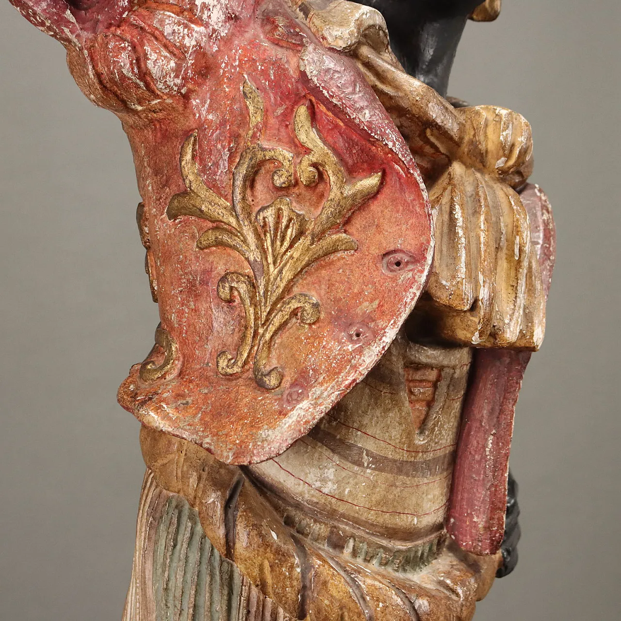 Carved wood and iron candelabra, 20th century 10