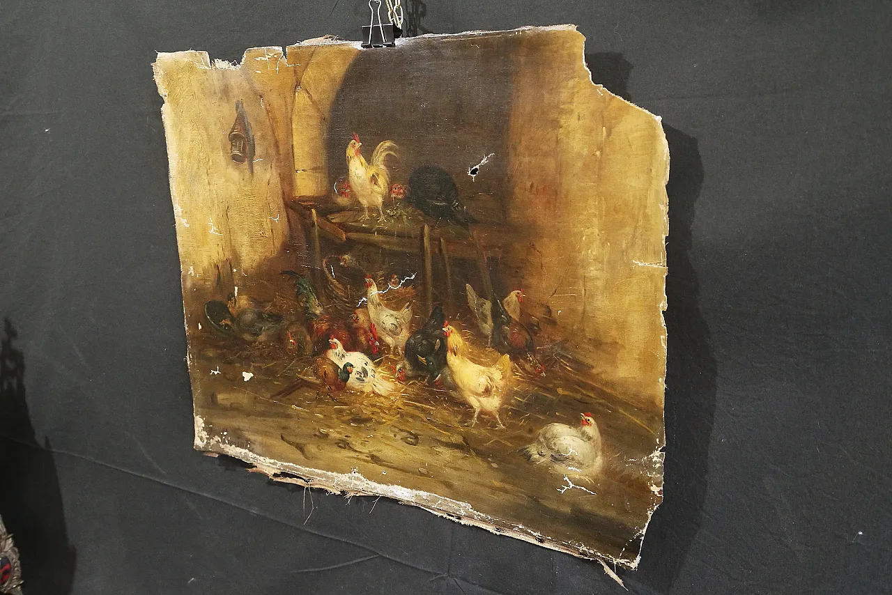 Oil canvas by Claude Guilleminet, 19th century 5