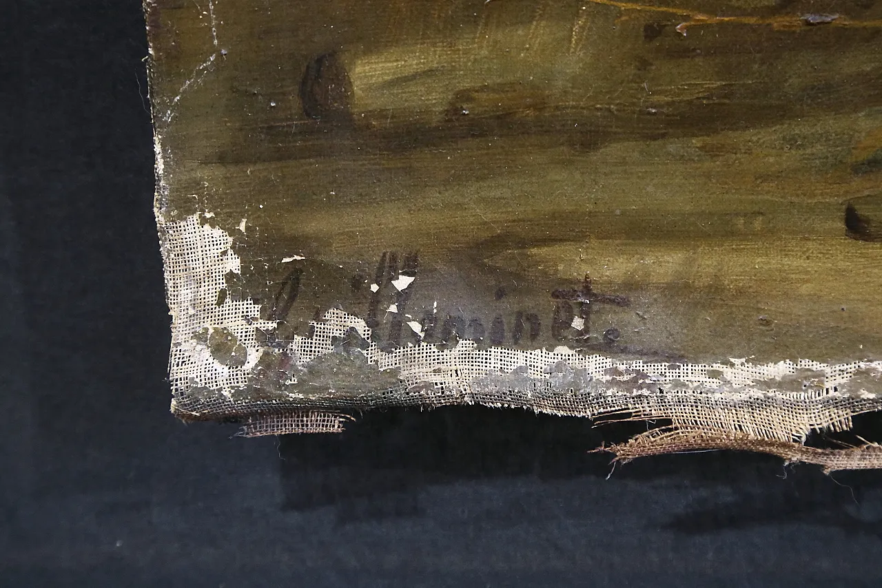Oil canvas by Claude Guilleminet, 19th century 15