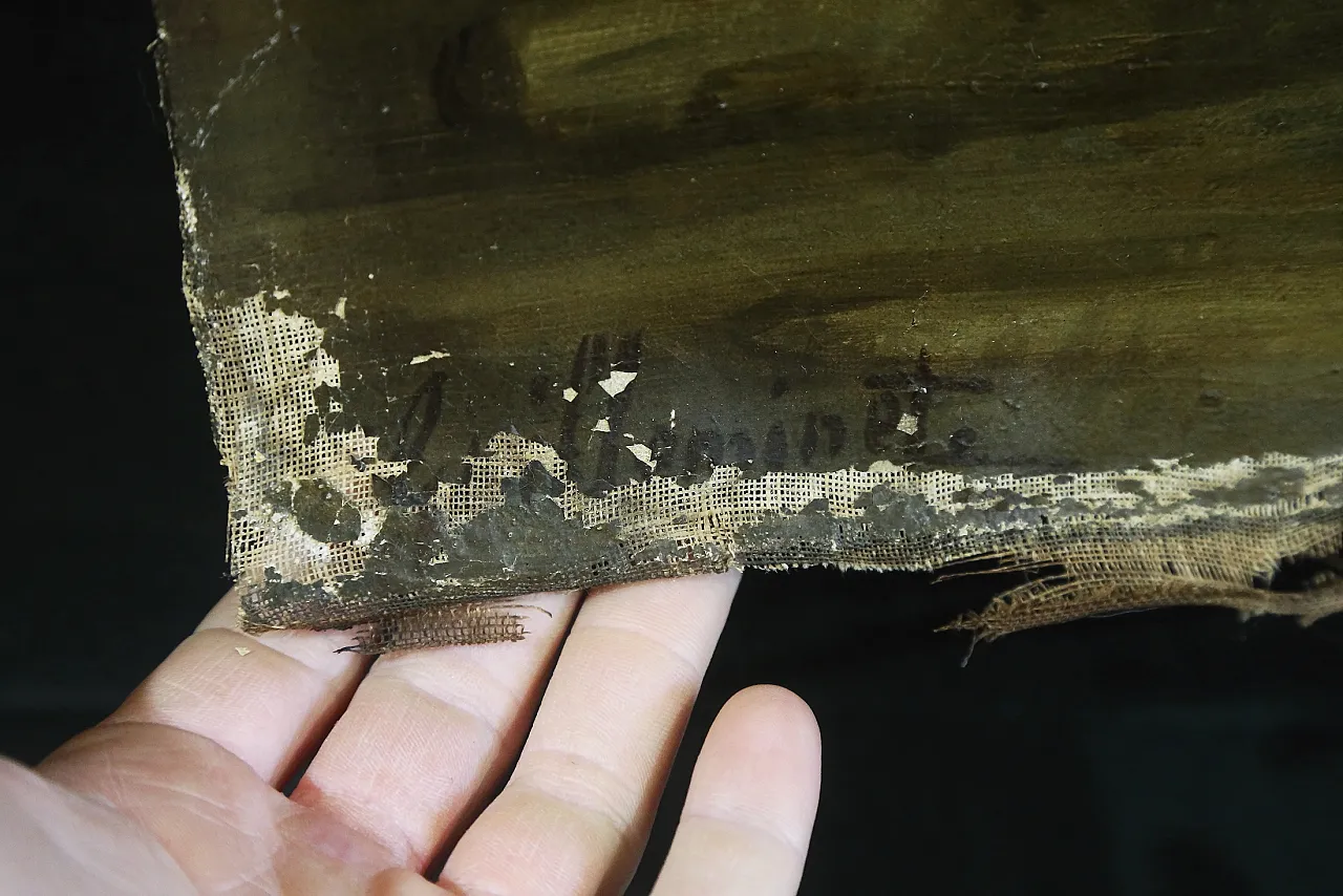 Oil canvas by Claude Guilleminet, 19th century 16