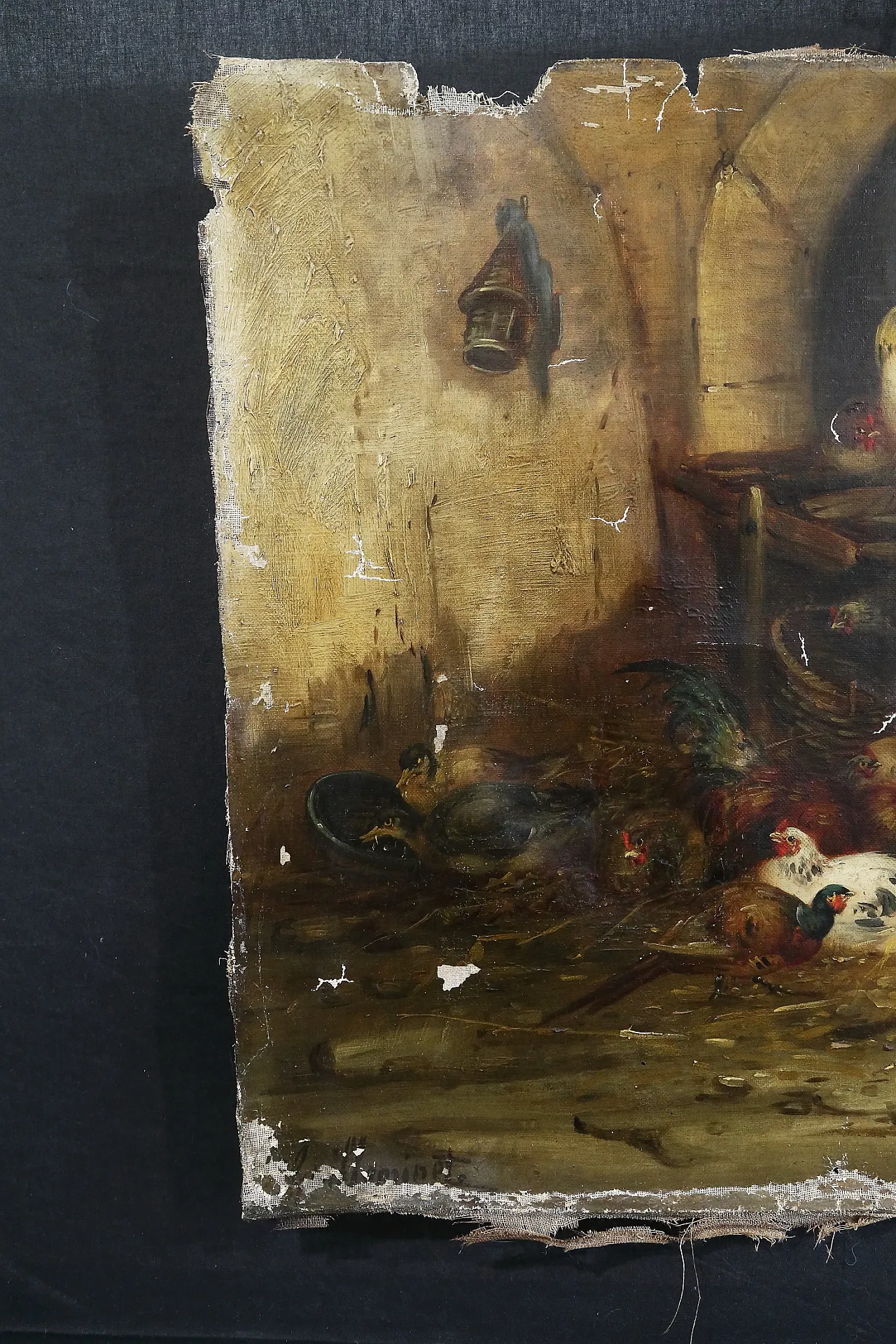 Oil canvas by Claude Guilleminet, 19th century 21