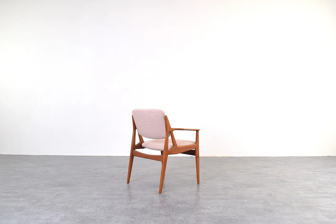 Teak & Wool Ella Armchair by Arne Vodder for Vamo Sønderborg, 1960s 5