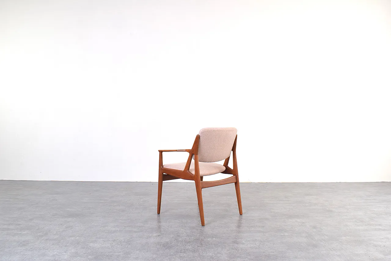 Teak & Wool Ella Armchair by Arne Vodder for Vamo Sønderborg, 1960s 6