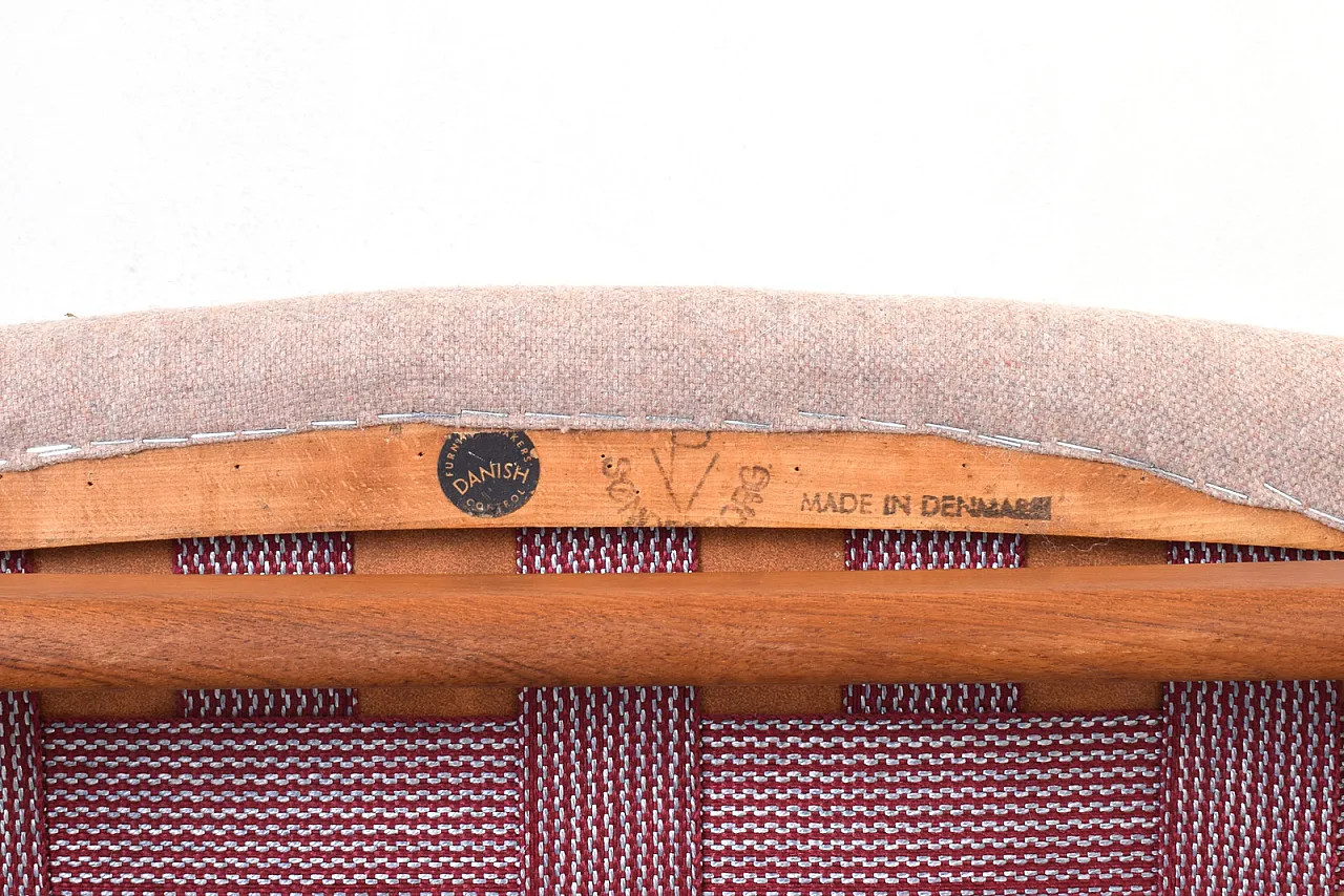 Teak & Wool Ella Armchair by Arne Vodder for Vamo Sønderborg, 1960s 12