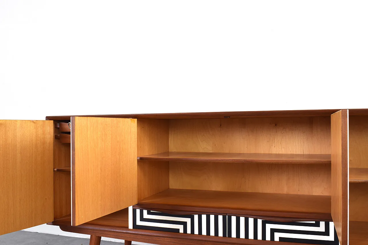 Op-Art Hand-Painted Sideboard Sideboard from Sven Andersen, 70s 11