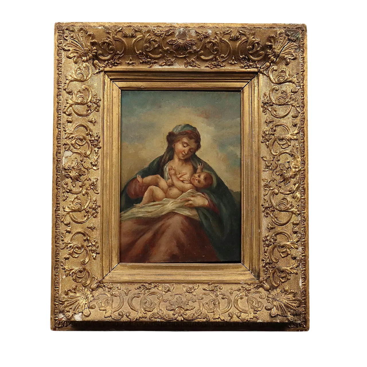 Biblical scene, oil on panel, late 19th century 11