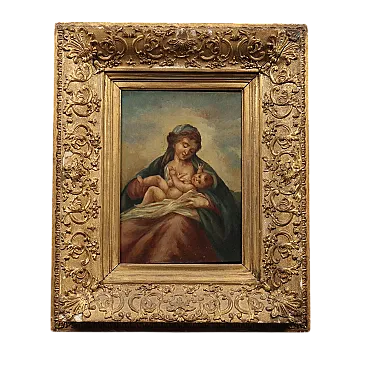 Biblical scene, oil on panel, late 19th century