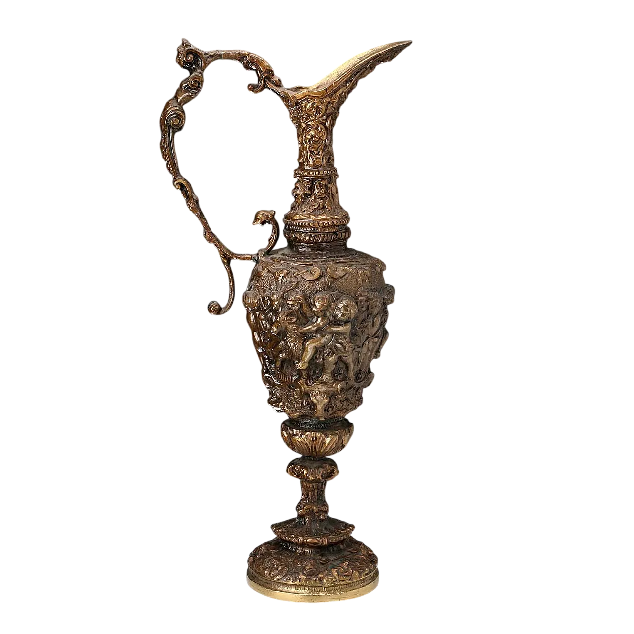 Bronze jug carved in bas-relief, 20th century 11