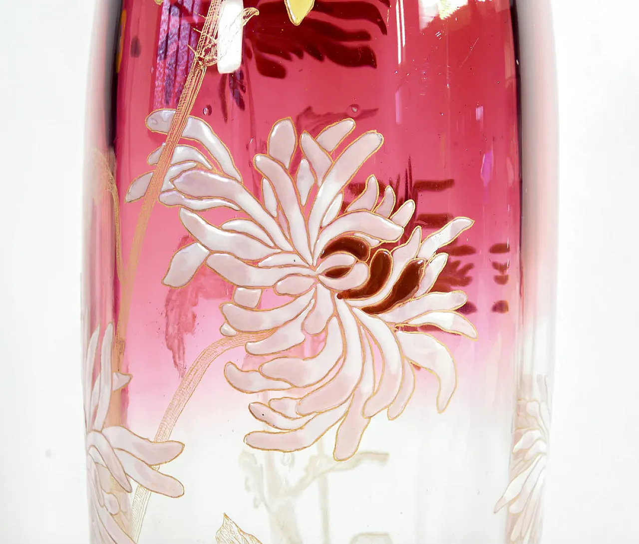 Legras hand-painted blown glass vase, 20th century 8