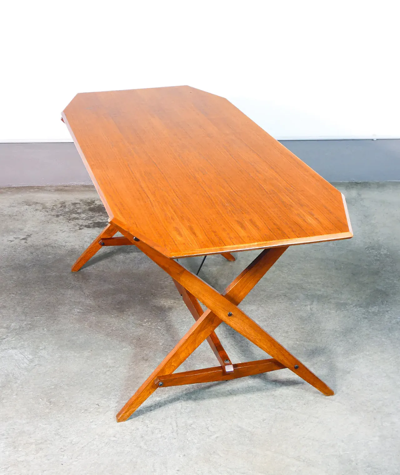 TL2 trestle table by Franco Albini in solid wood, 1950s 4