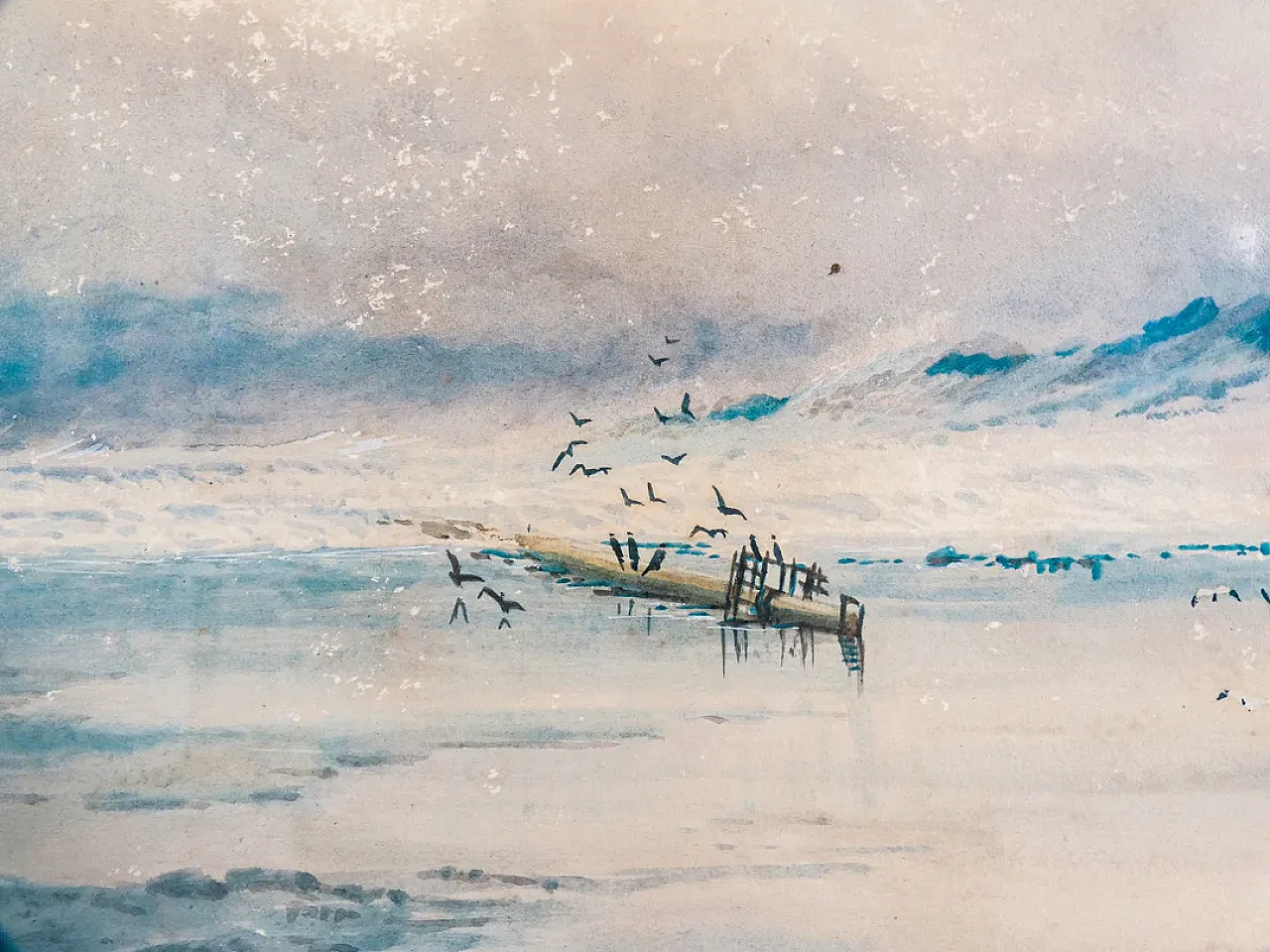 The Remains of a Wreck on the Cornish Coast di K.Sydney, '800 3