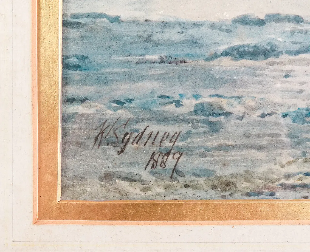 The Remains of a Wreck on the Cornish Coast di K.Sydney, '800 5