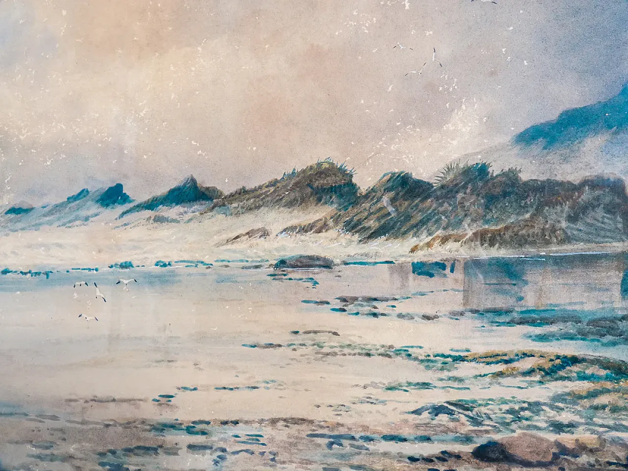 The Remains of a Wreck on the Cornish Coast di K.Sydney, '800 6