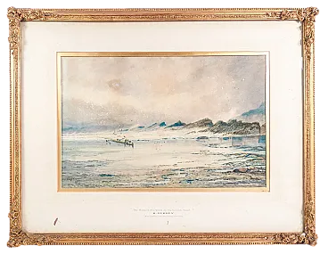 The Remains of a Wreck on the Cornish Coast by K.Sydney, 19th century