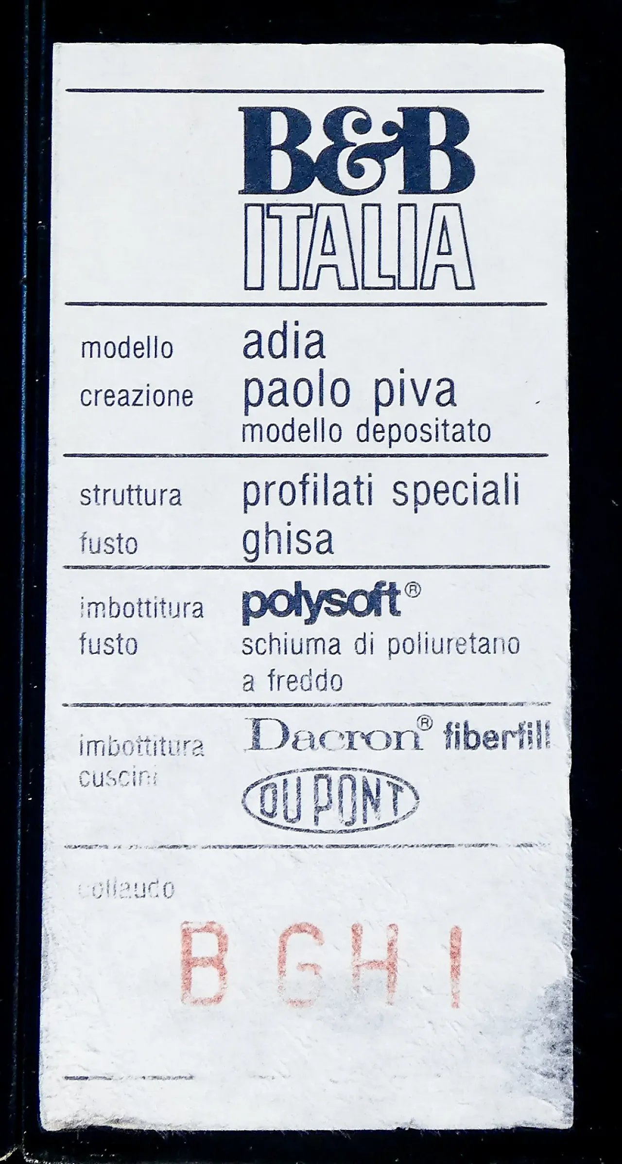 Letto matrimoniale Adia di Paolo Piva per B&B Italia, anni '80 11