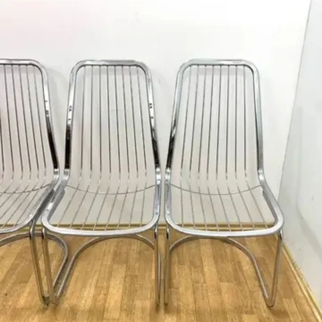 4 sedie cromate di Gastone Rinaldi, anni '70 6